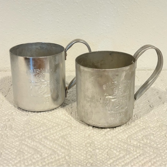Smirnoff Aluminium Collectible Mugs Set of Two - Picture 1 of 4